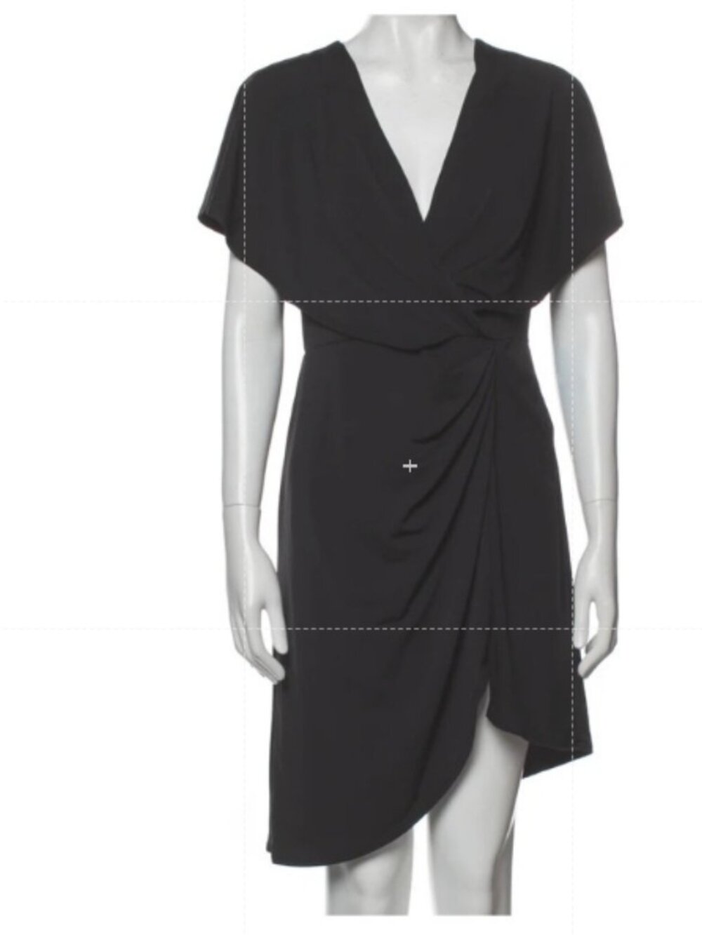 C22 Cushine Black V-neck Mini Dress, Size 10